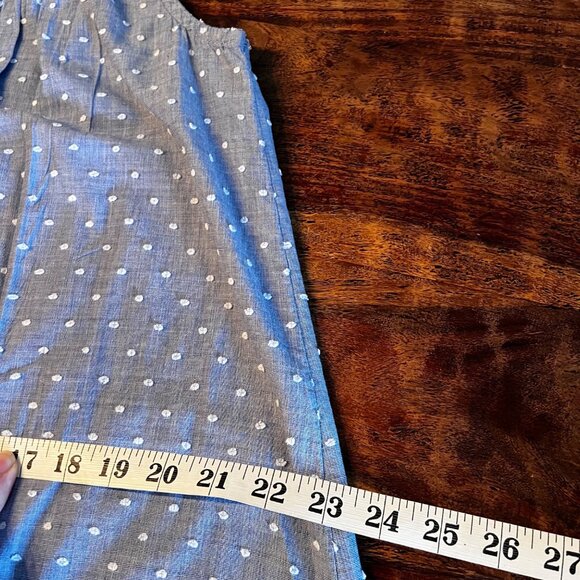 Croft & Barrow Light Blue Sleeveless Pin Tuck Polka Dot Nightgown M - Picture 6 of 8